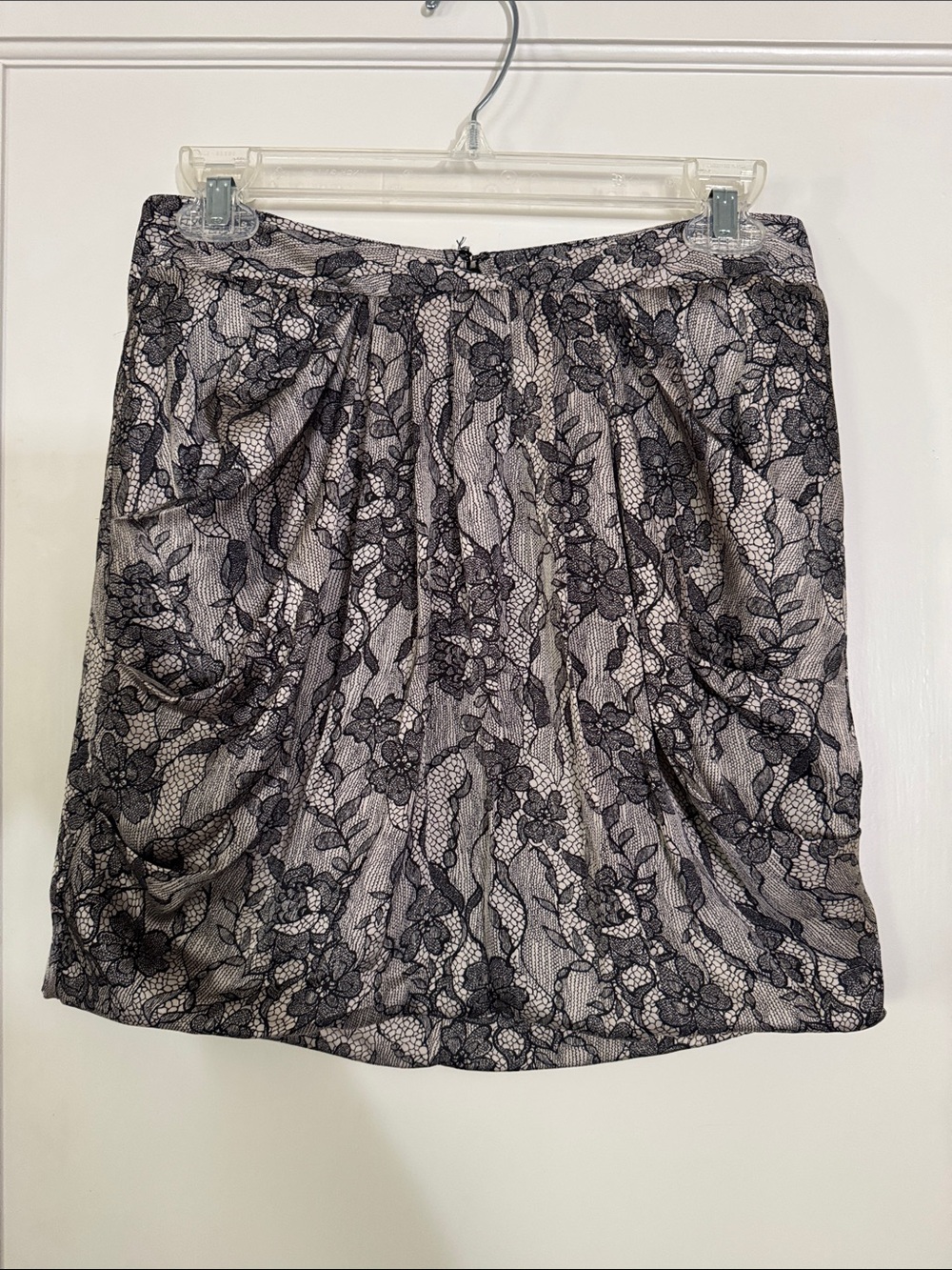 Forever 21 Black Lace Mini Skirt with Light Gray Lining